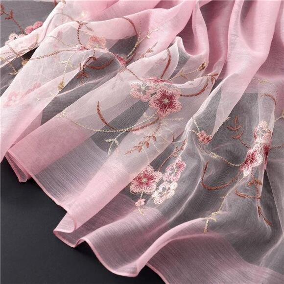 Women Silk & Wool Long and Large Scarf Shawl Wrap For Evening Dress - Picture 7 of 7